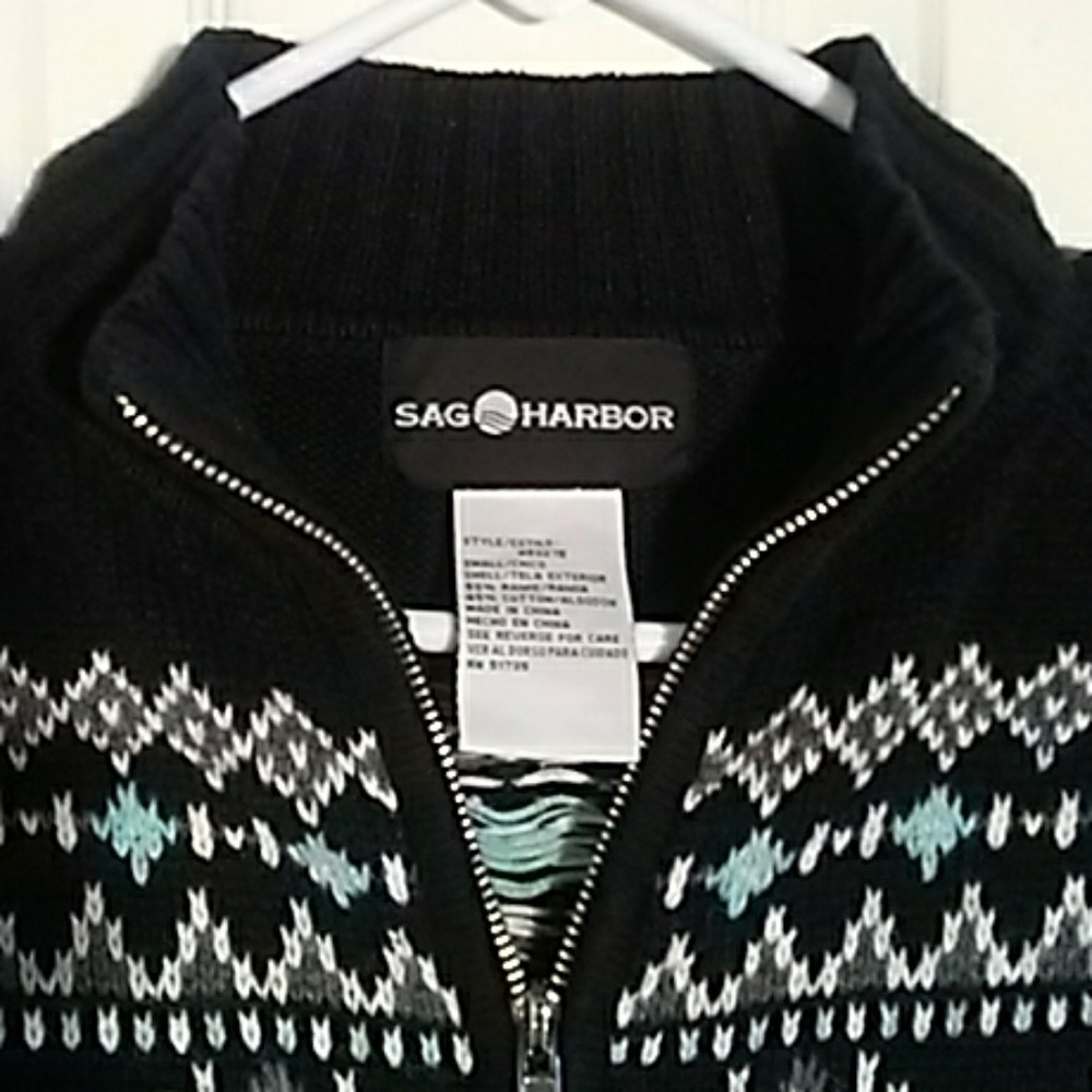 FINAL MARKDOWN Ladies' Sag Harbor Zip Front Cardigan Sweater sml - Picture 3 of 5